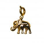 Elefant Glückscharm - vergoldet 