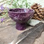 Keramikschale mit Blume des Lebens violett 