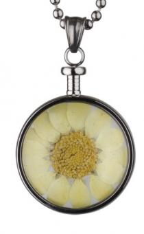Gelbe Chrysantheme "Glück" - ☮ Anhänger 