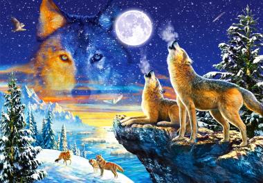 Howling Wolves - 1000 Teile Puzzle 