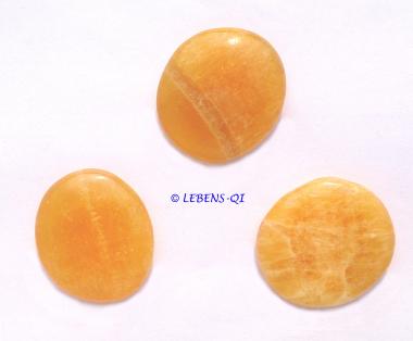 Orangencalcit Chakrastein 