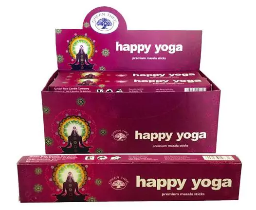 Happy Yoga - Räucherstäbchen Box mit 12 Packungen